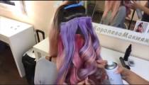 کلیپ آموزش شینیون موهای رنگ فانتزی + 6 مدل مو