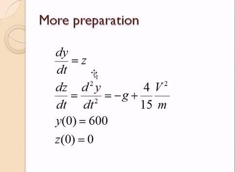 Solving Second Order Differential Equations in Matlab - نمایش