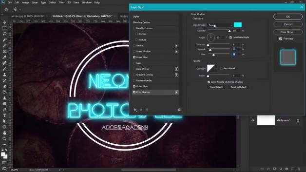 آموزش صفر تا صد افکت نئون
