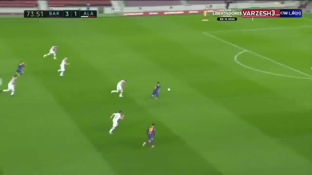 خلاصه بازی بارسلونا - آلاوز